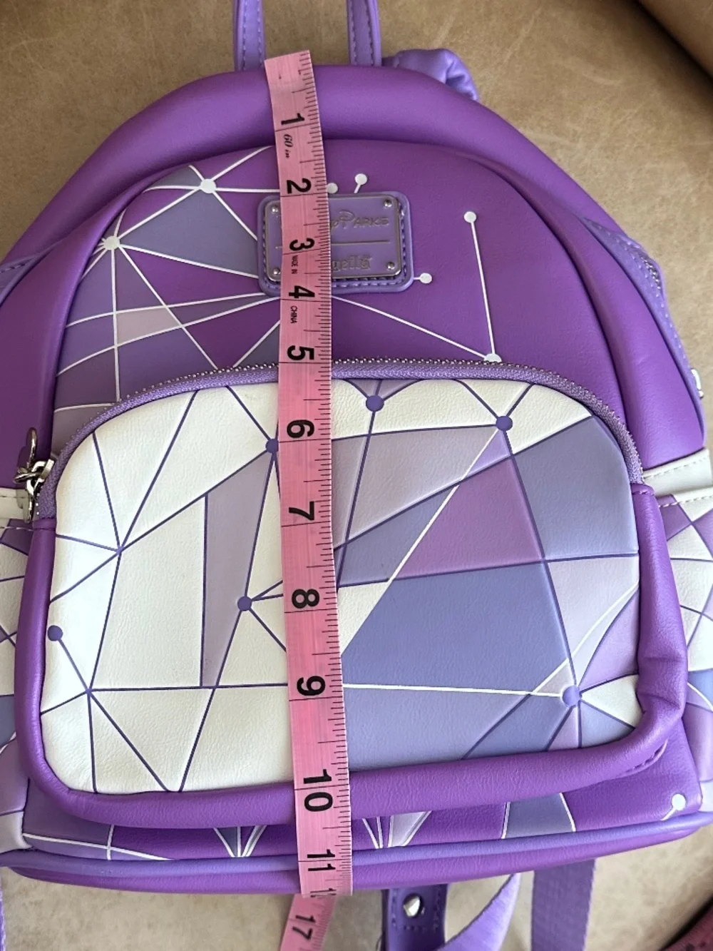 Disney Parks Loungefly Magic Kingdom Purple Wall Mini Backpack Vacation Travel